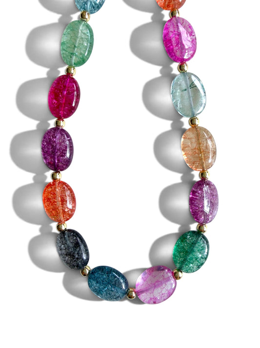 Isla | Multicolor Crystal Beaded Phone Wristlet