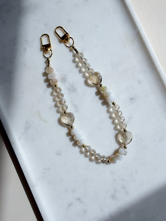 Nude Malia Phone Wristlet – Beaded Wrist Strap | Palmie