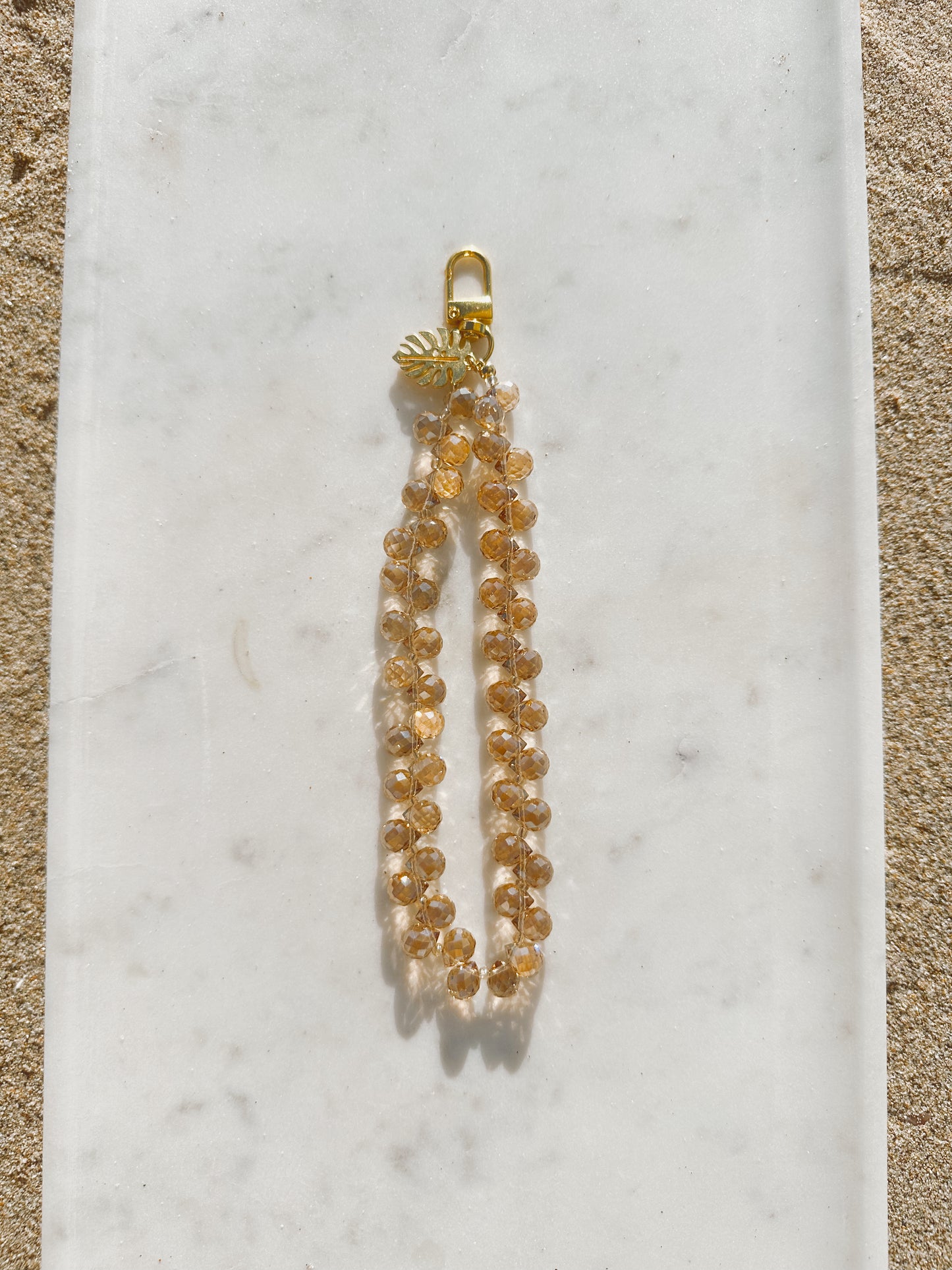 Coffee Lux Phone Wristlet – Beaded Wrist Strap | Palmie