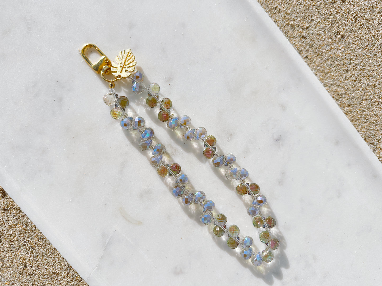 Purple Iridescent Lux Phone Wristlet – Beaded Wrist Strap | Palmie