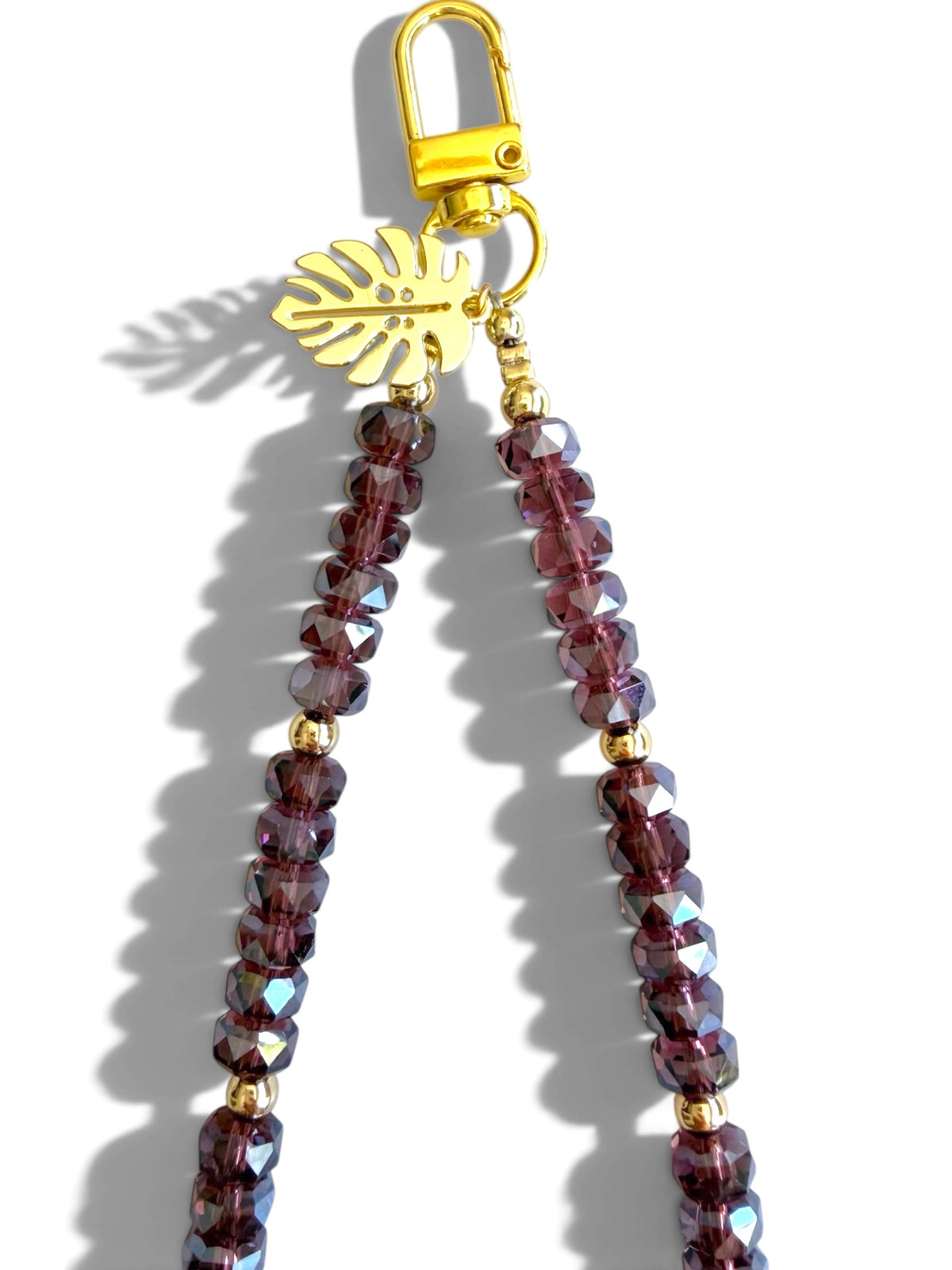 The Montage Merlot | Crystal Beaded Phone Wristlet