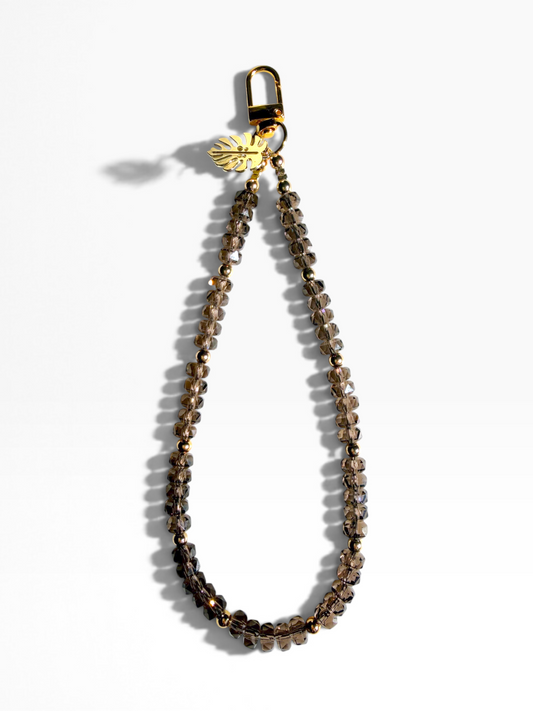 Montage | Cappuccino | Crystal Beaded Phone Wristlet