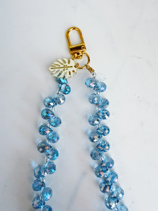 Blue Lux Phone Wristlet – Beaded Wrist Strap | Palmie