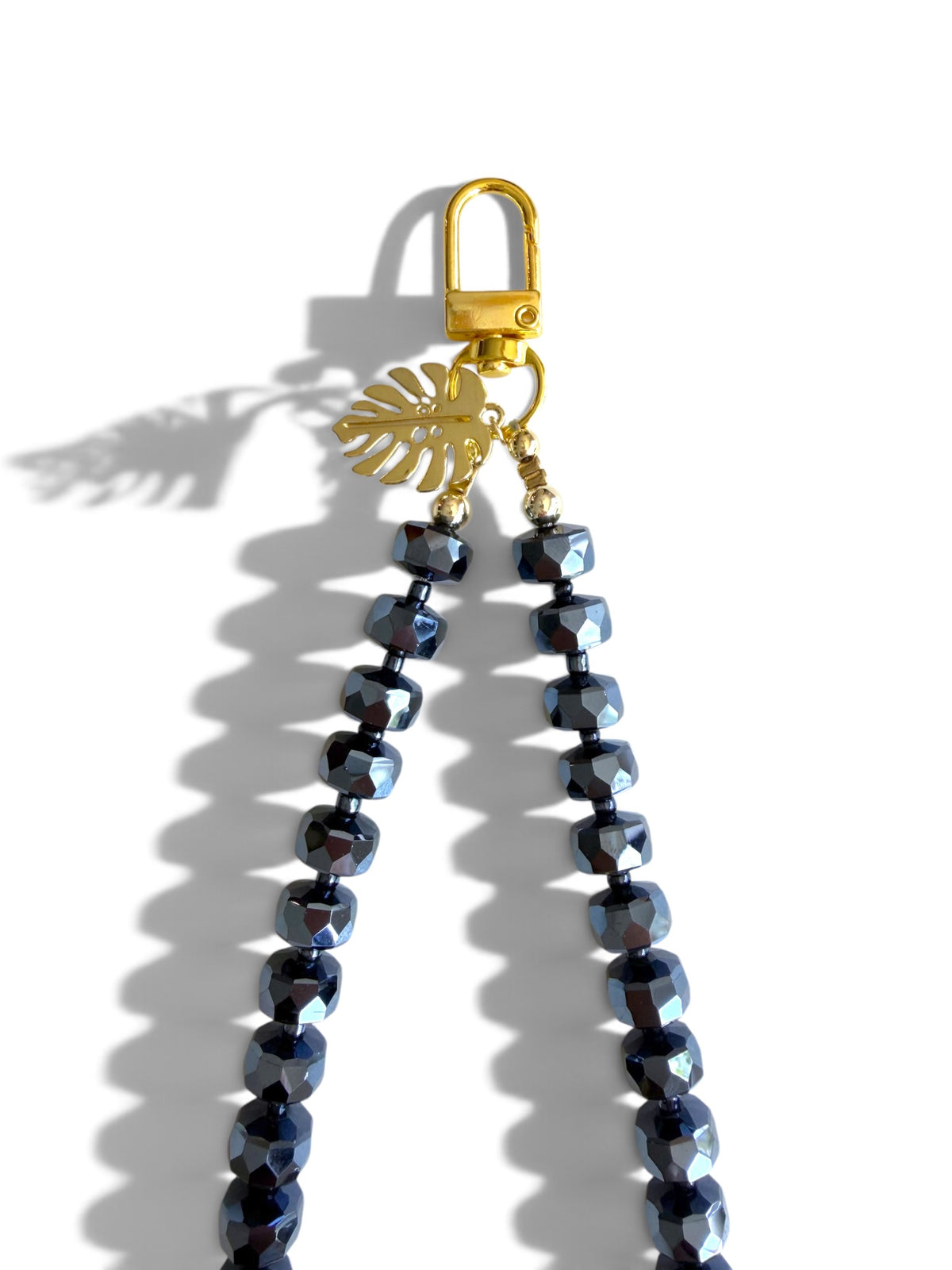 Luna Midnight | Crystal Beaded Phone Wristlet