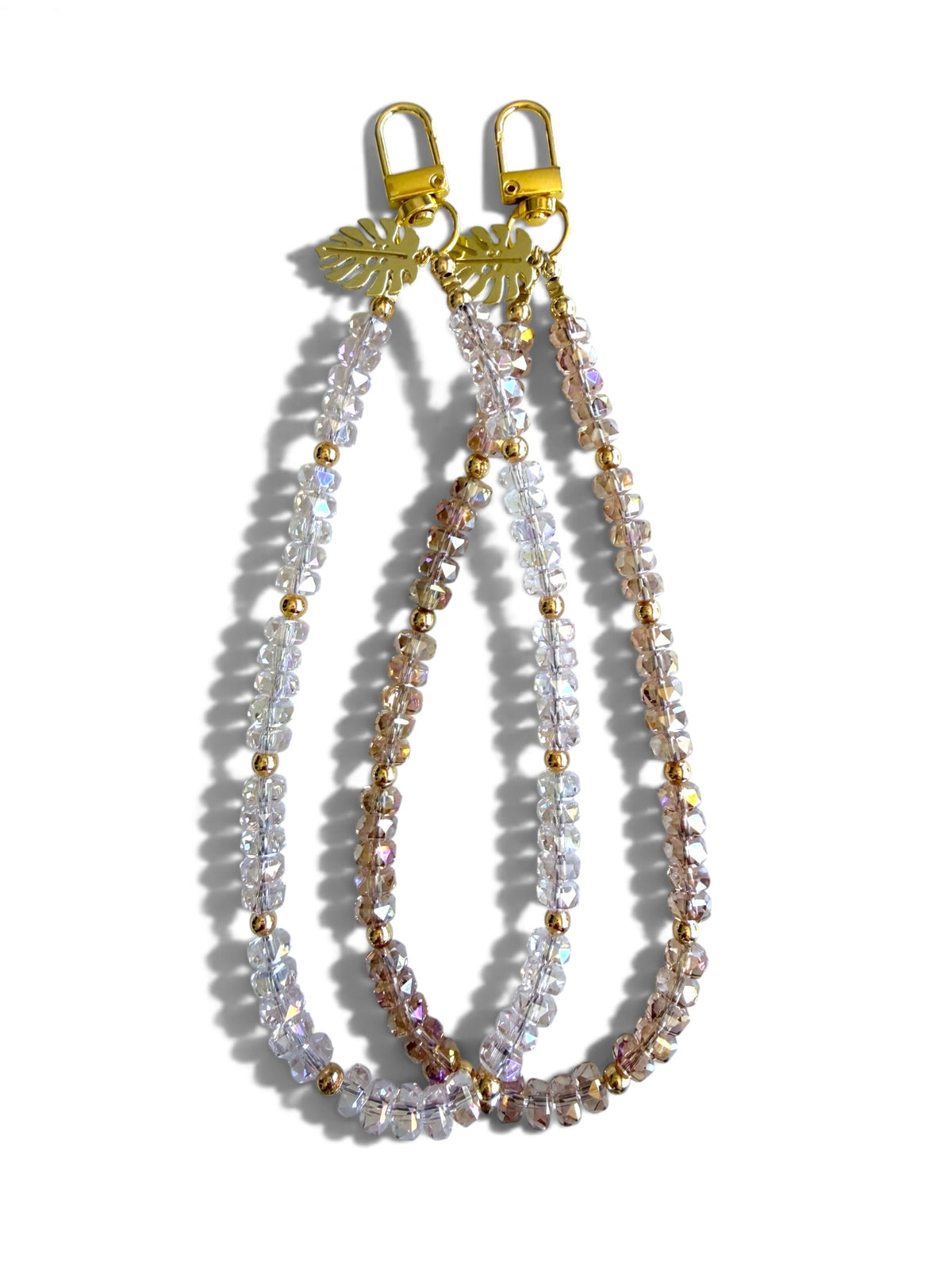 The Montage Champagne | Crystal Beaded Phone Wristlet