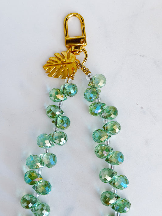 Green Lux Phone Wristlet – Beaded Wrist Strap | Palmie