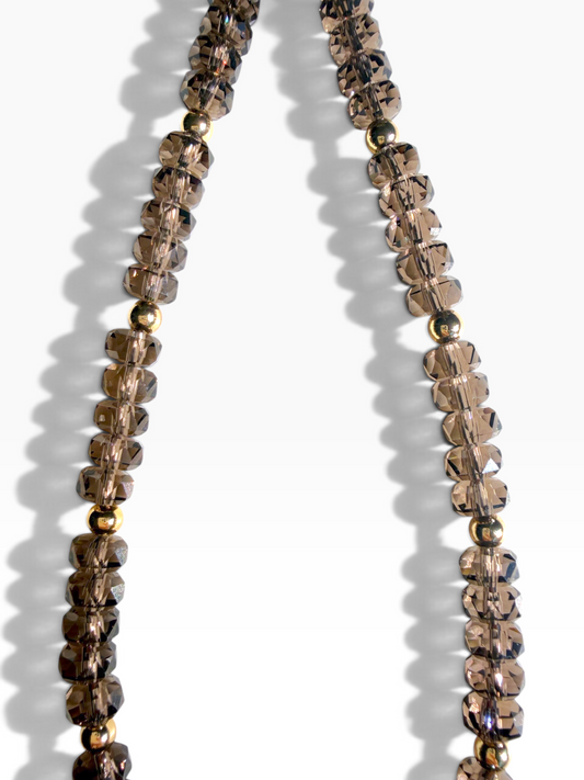 Montage | Cappuccino | Crystal Beaded Phone Wristlet