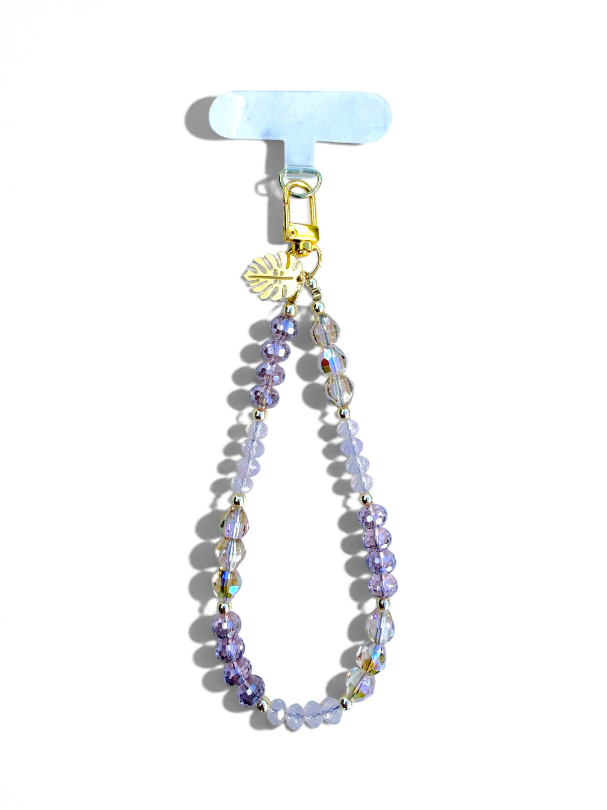 Marina | Lavender | Crystal Beaded Phone Wristlet