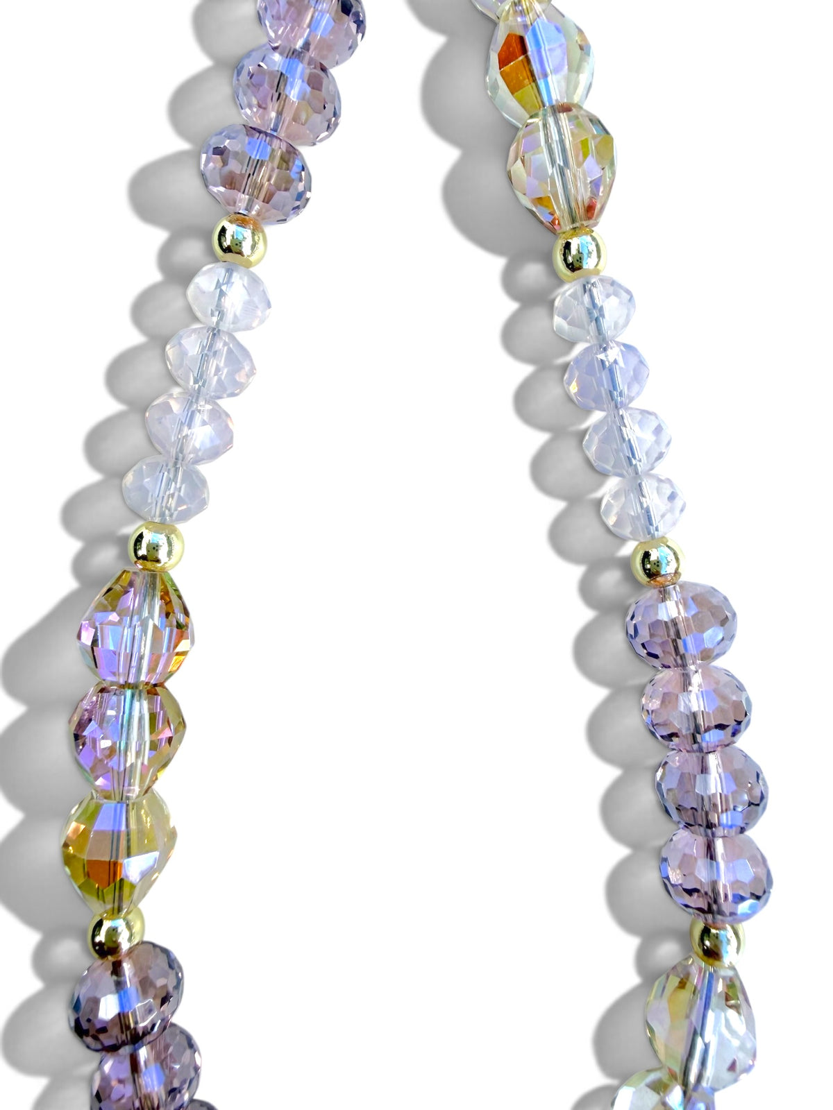 Marina | Lavender | Crystal Beaded Phone Wristlet