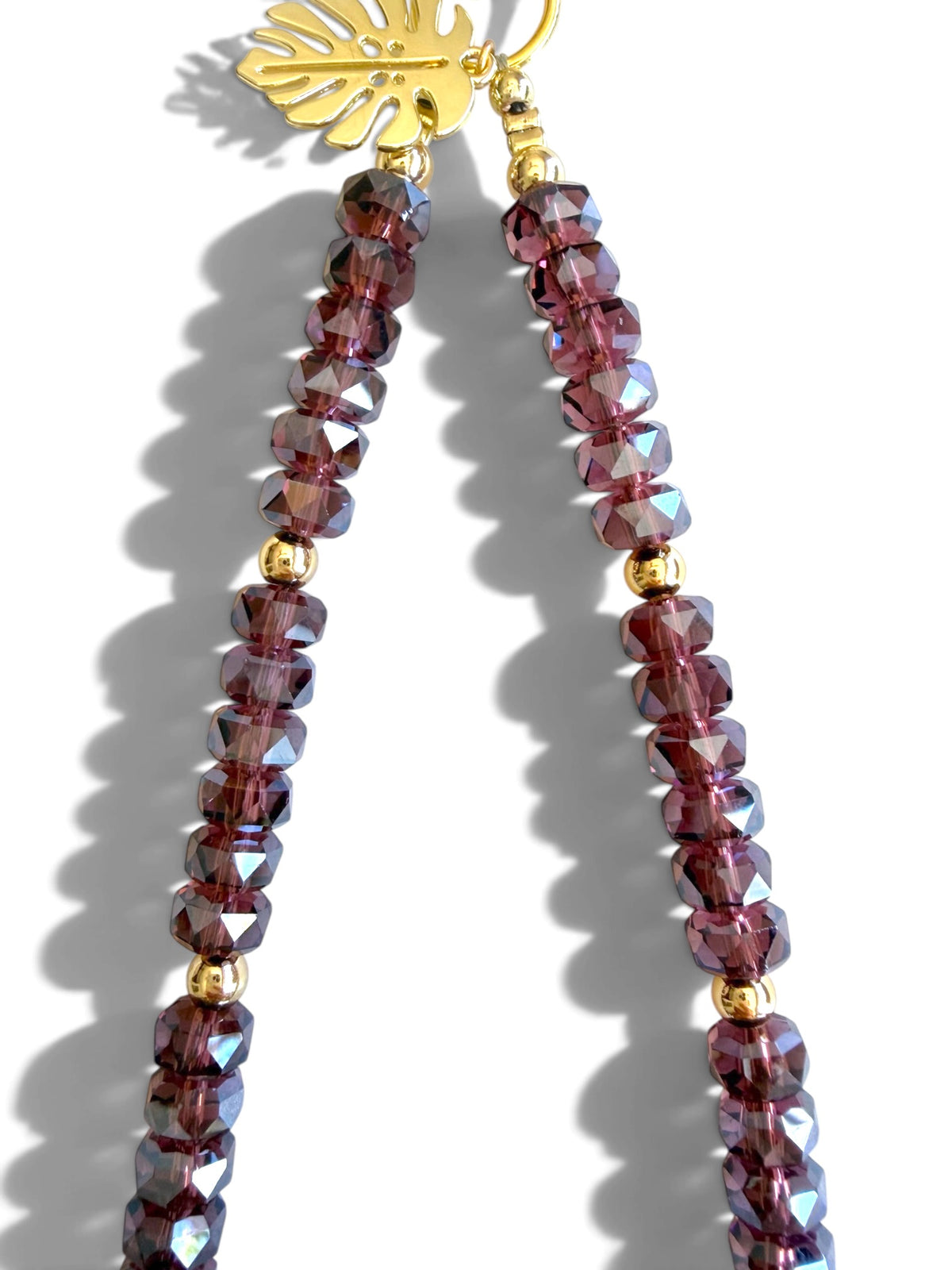 The Montage Merlot | Crystal Beaded Phone Wristlet