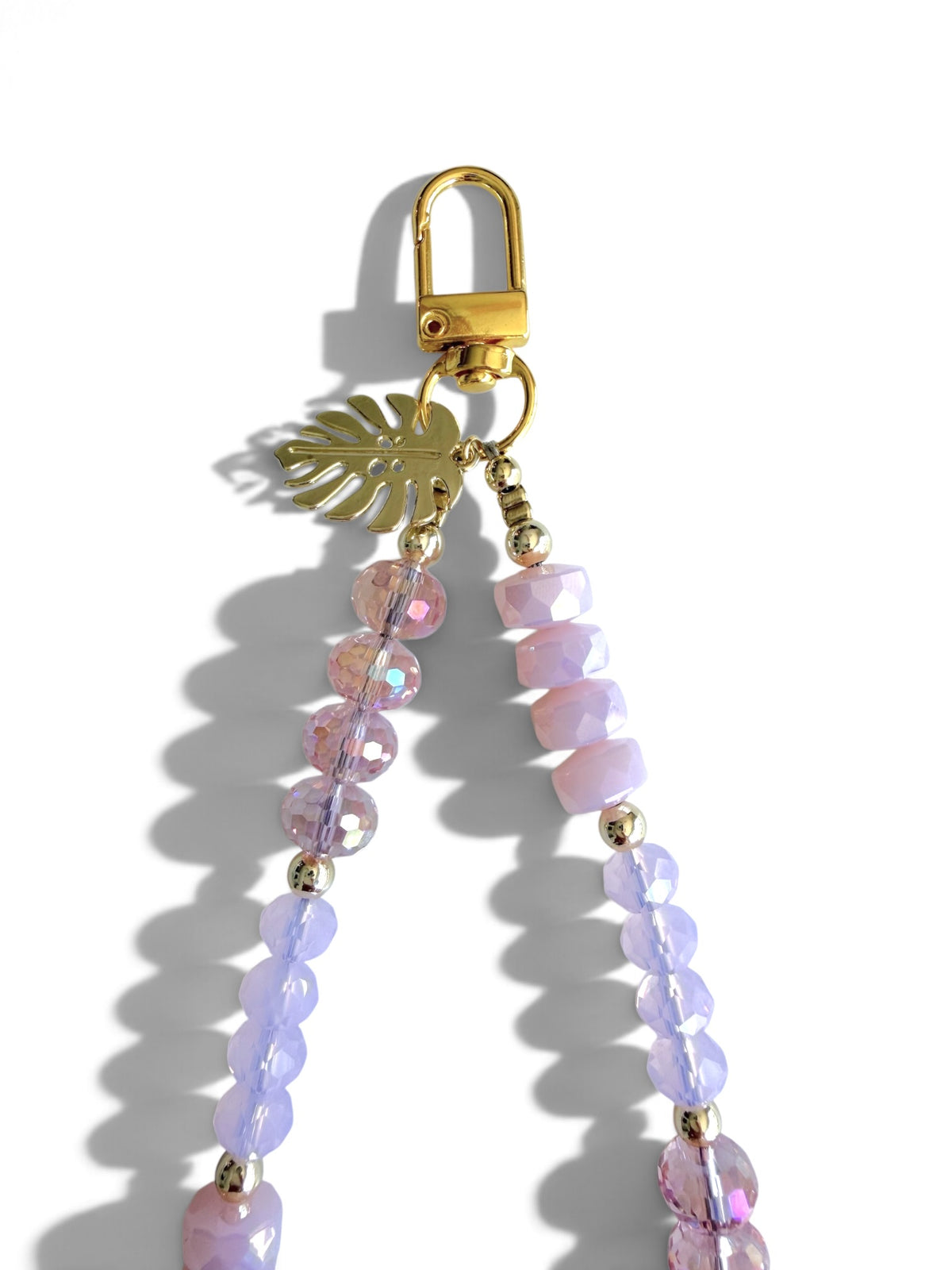 La Jolla | Rosé | Crystal Beaded Phone Wristlet