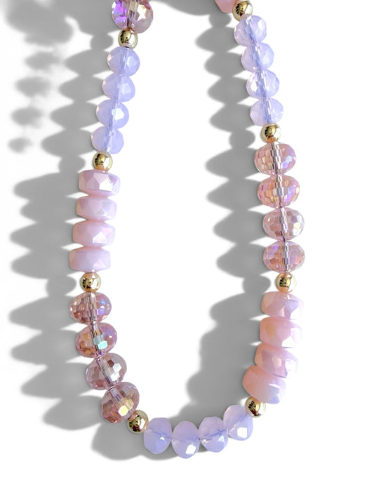 La Jolla | Rosé | Crystal Beaded Phone Wristlet