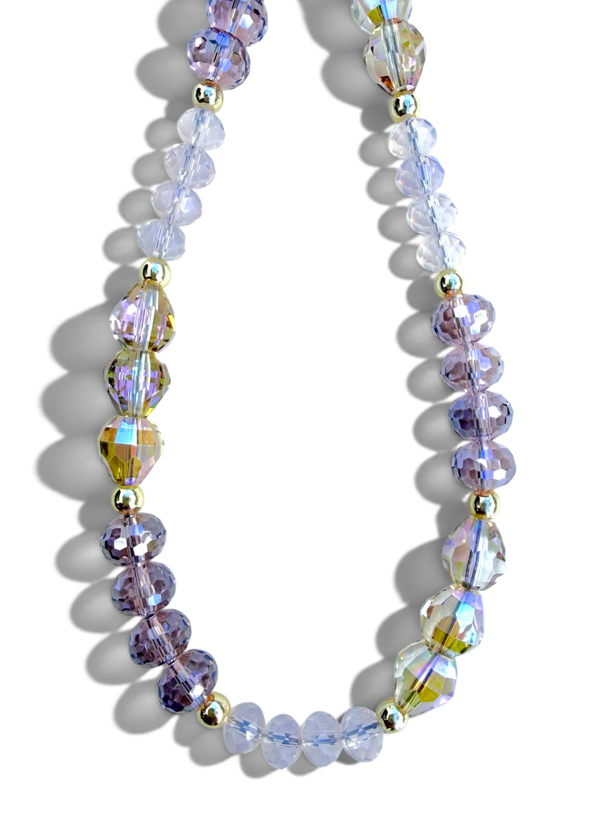 Marina | Lavender | Crystal Beaded Phone Wristlet