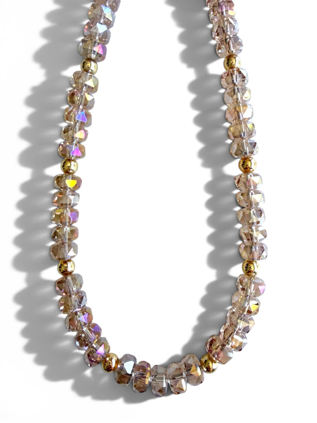 The Montage Champagne | Crystal Beaded Phone Wristlet