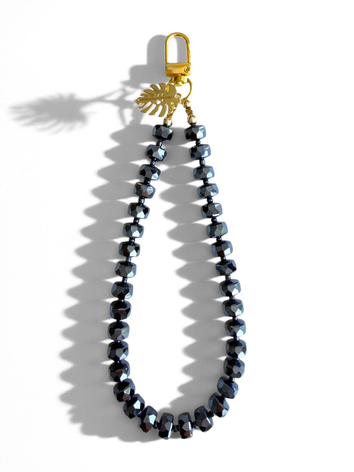 Luna Midnight | Crystal Beaded Phone Wristlet