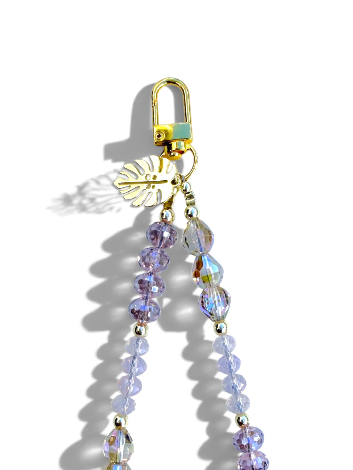 Marina | Lavender | Crystal Beaded Phone Wristlet