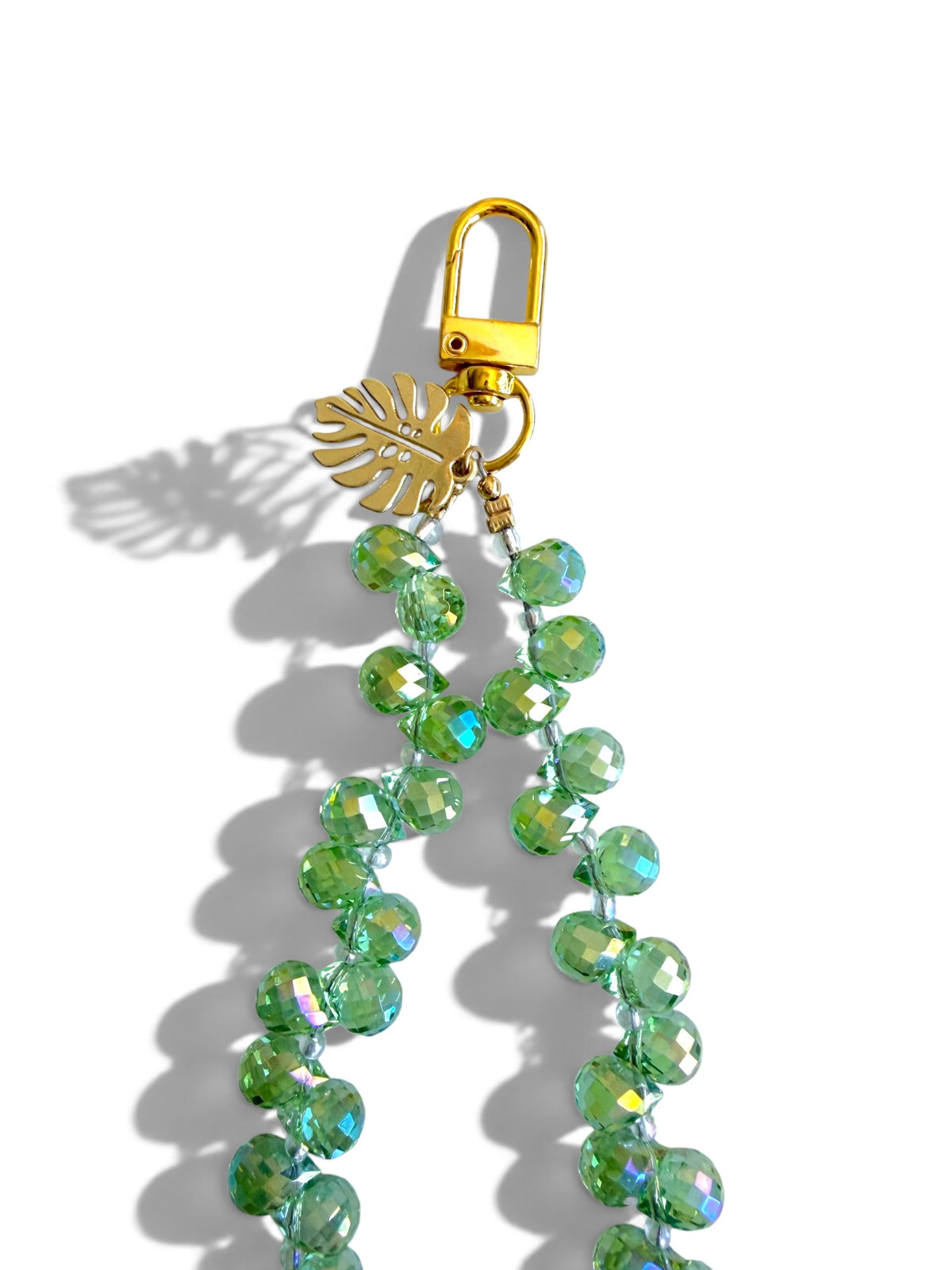 Ritz | Palm | Crystal Beaded Phone Wristlet