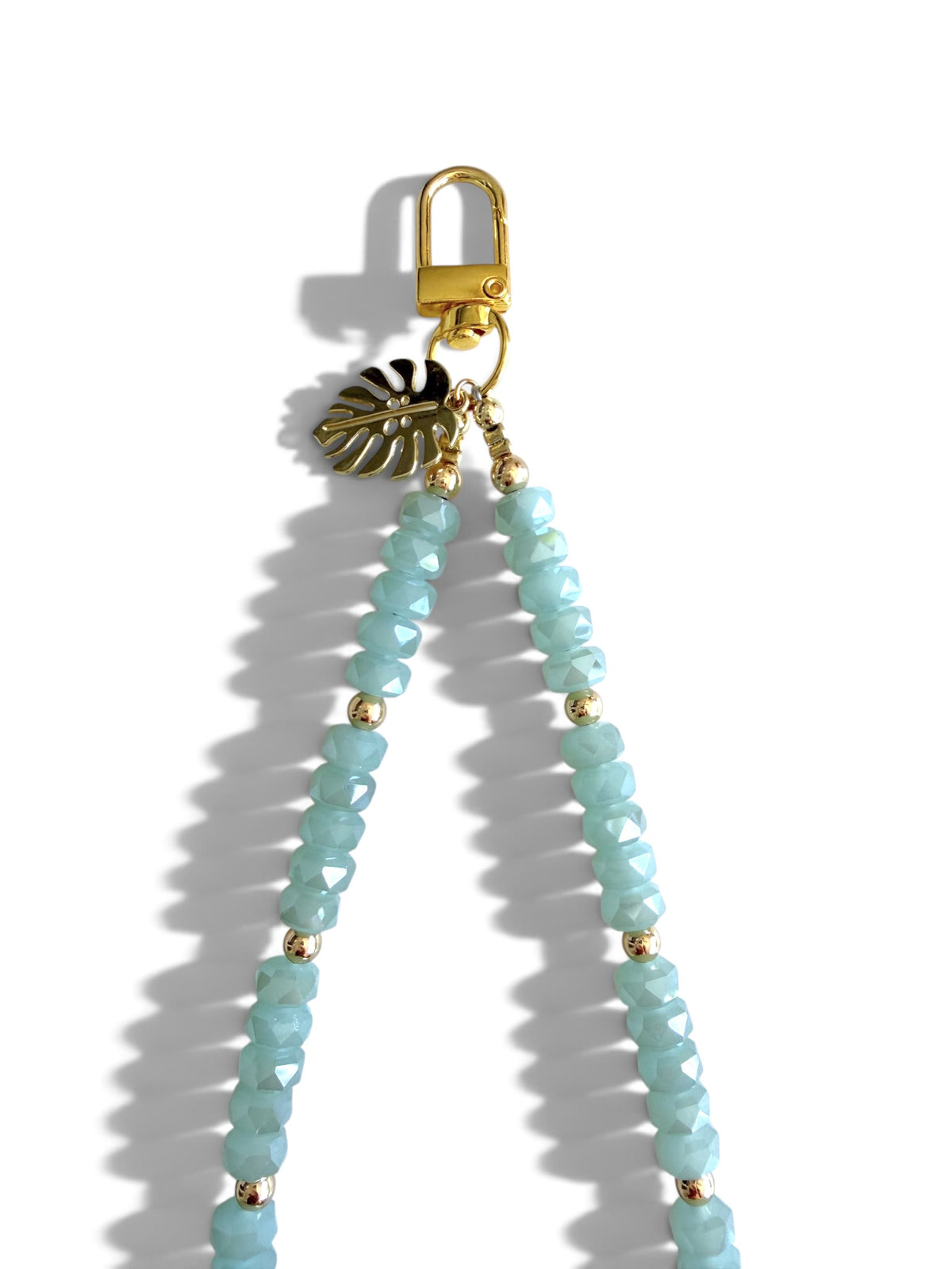The Montage Seafoam | Crystal Beaded Phone Wristlet