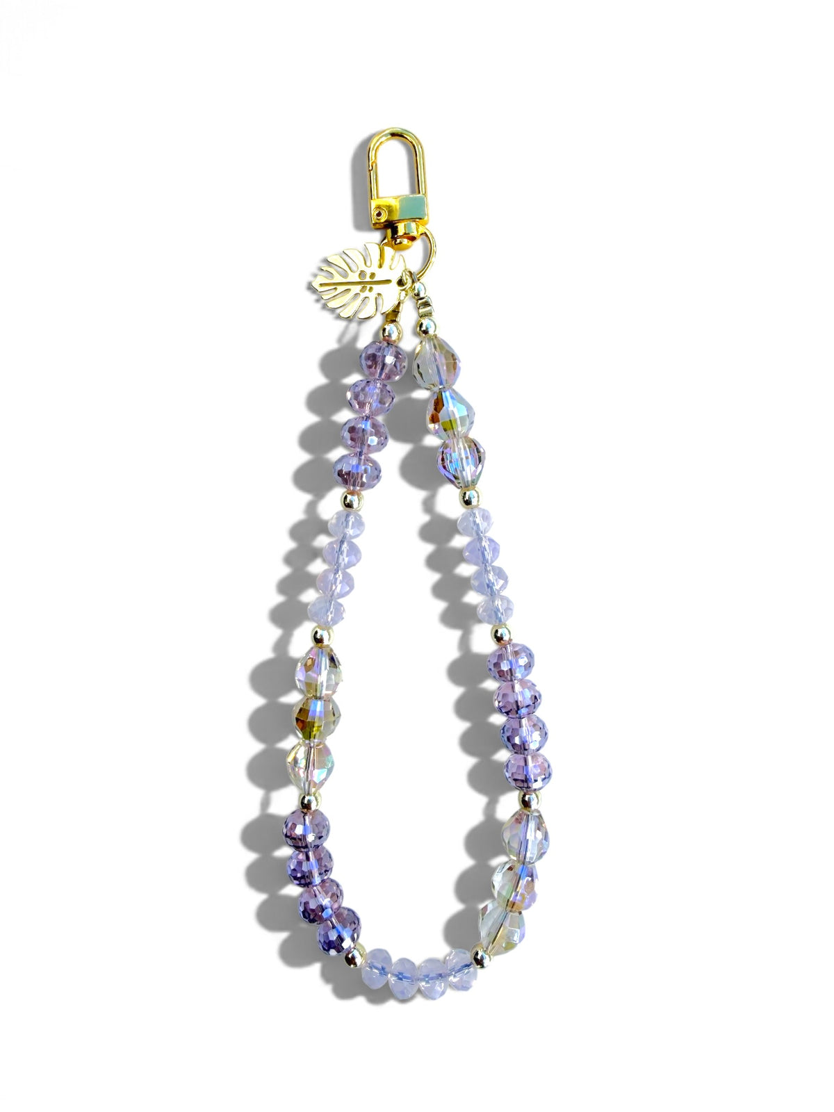 Marina | Lavender | Crystal Beaded Phone Wristlet
