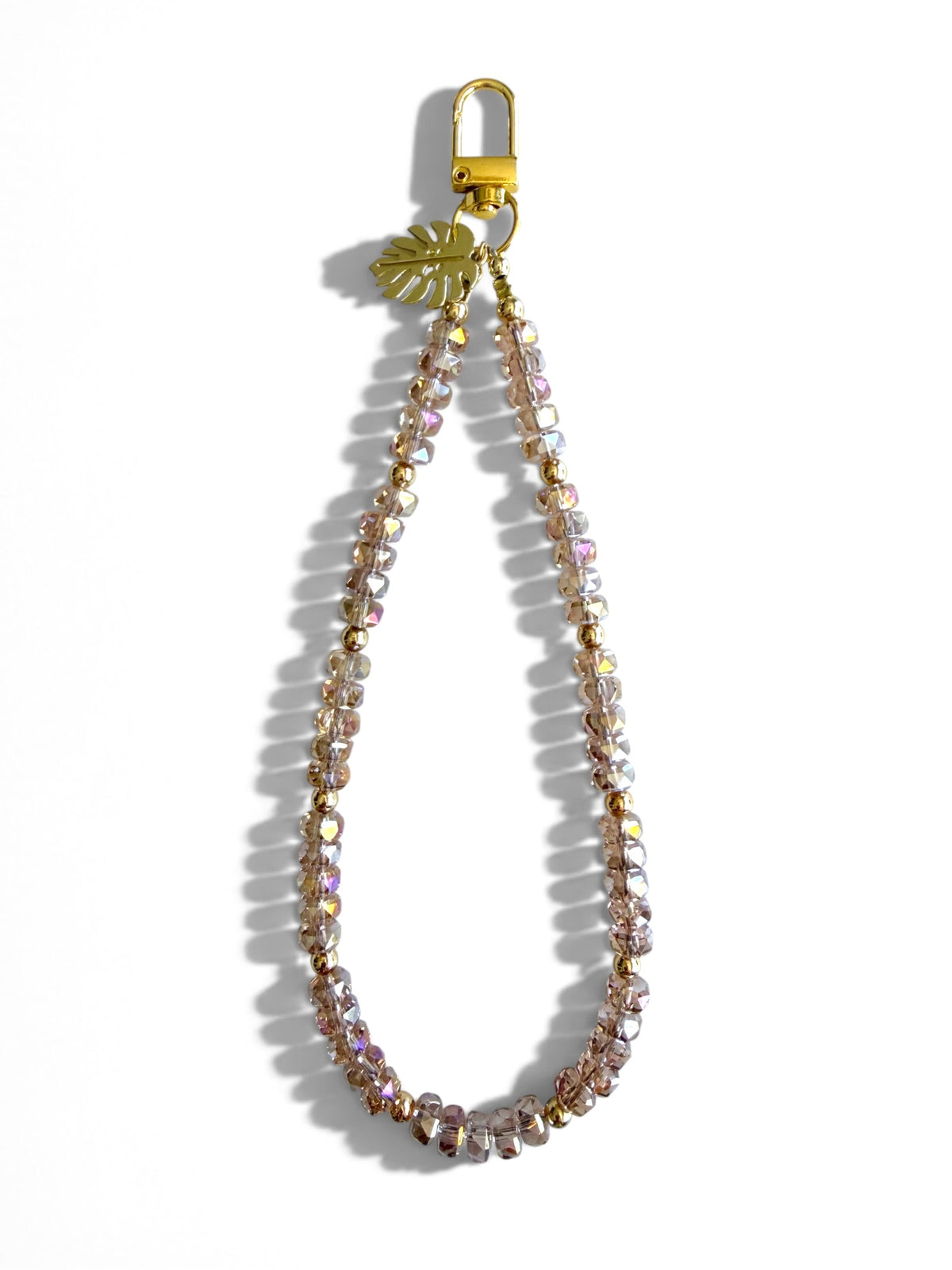 The Montage Champagne | Crystal Beaded Phone Wristlet