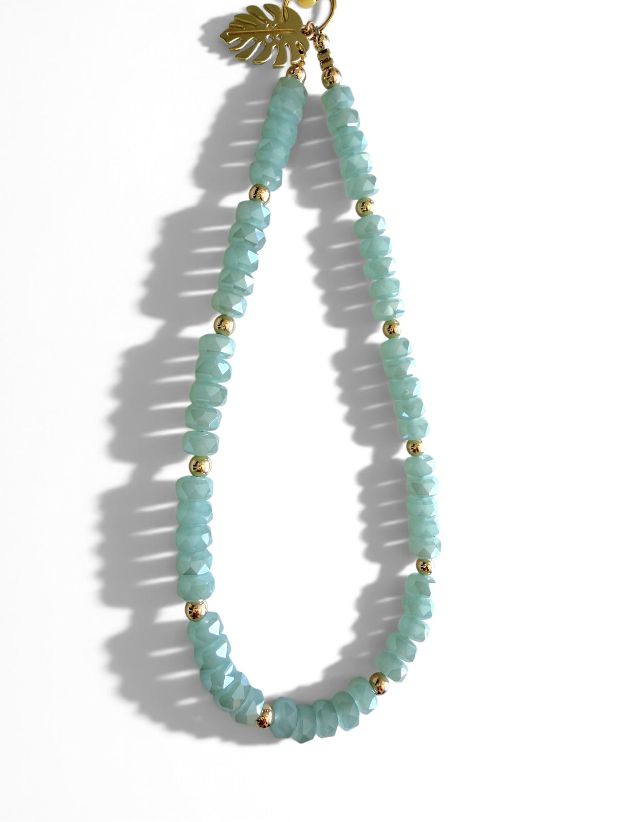 The Montage Seafoam | Crystal Beaded Phone Wristlet