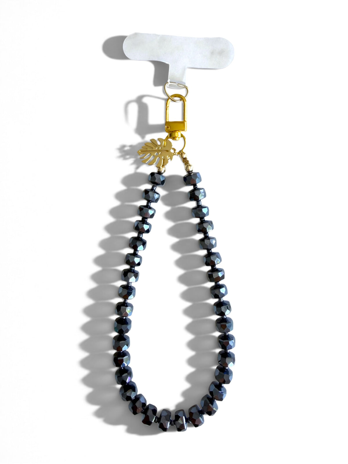 Luna Midnight | Crystal Beaded Phone Wristlet