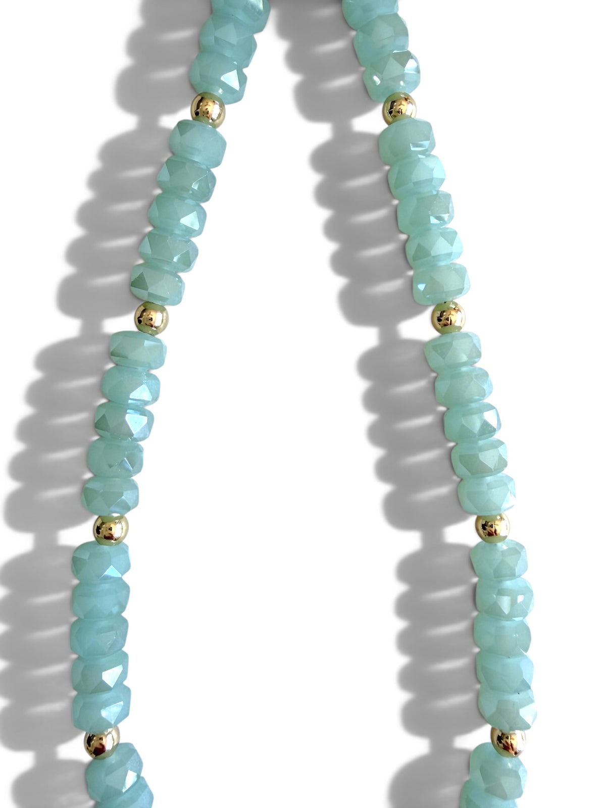 The Montage Seafoam | Crystal Beaded Phone Wristlet
