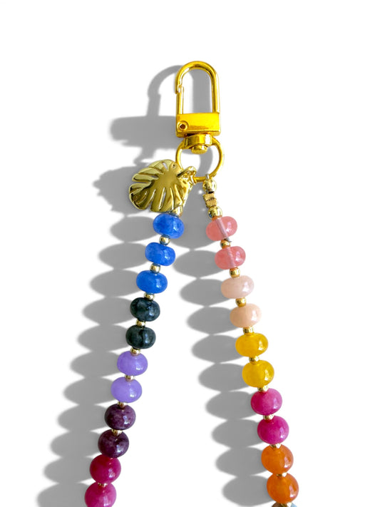 Shores | Laguna | Stone Beaded Phone Wristlet