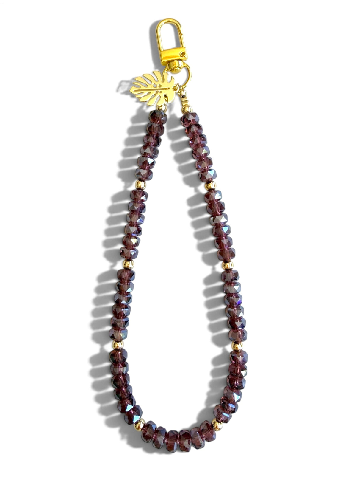 The Montage Merlot | Crystal Beaded Phone Wristlet