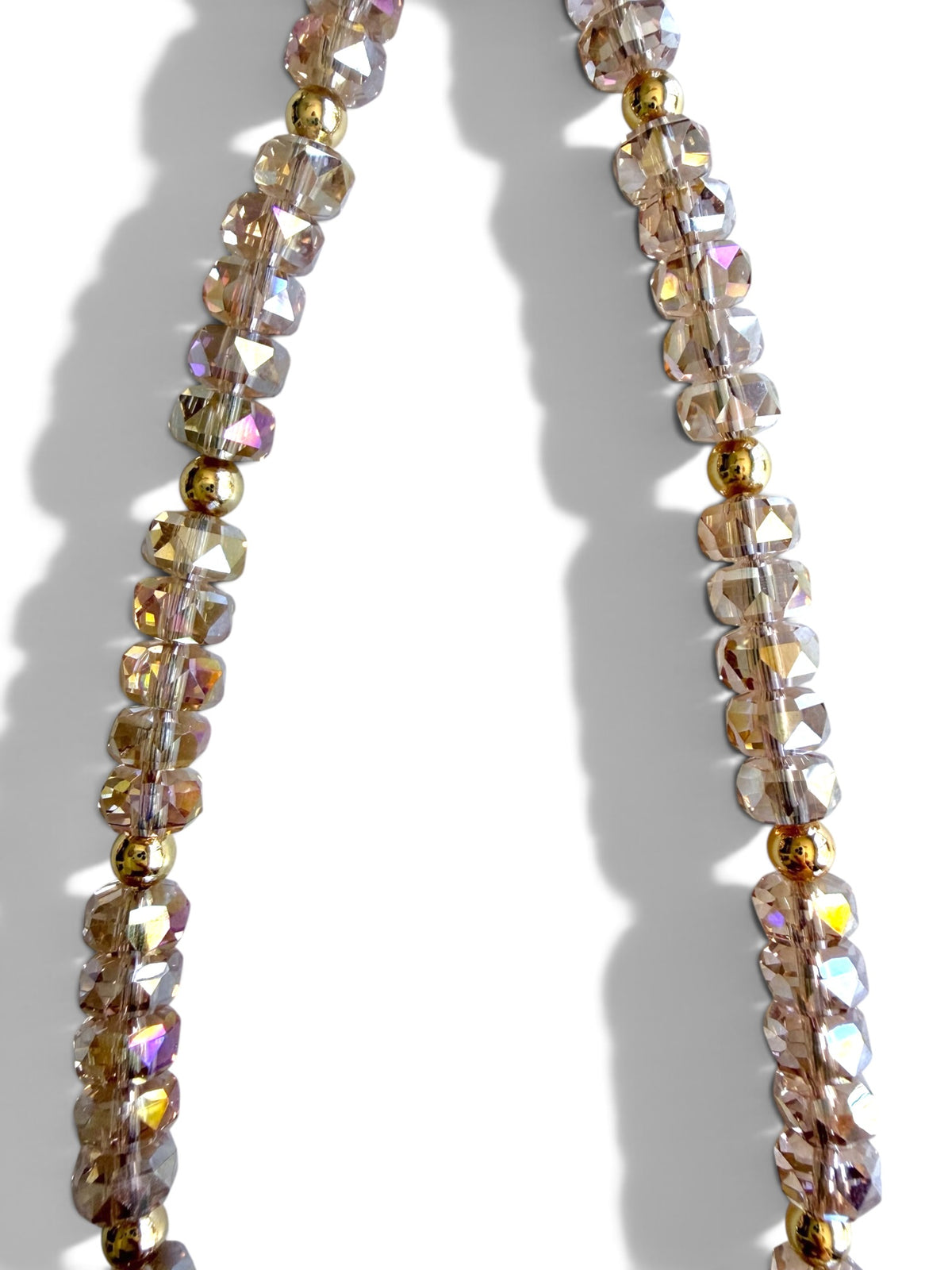 The Montage Champagne | Crystal Beaded Phone Wristlet