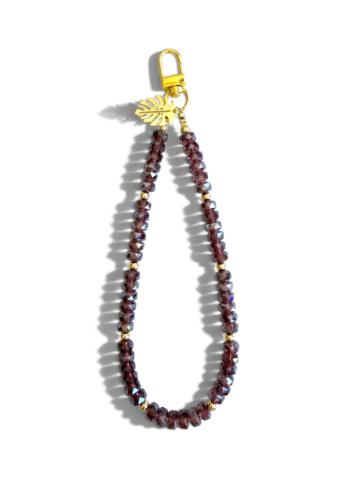 The Montage Merlot | Crystal Beaded Phone Wristlet