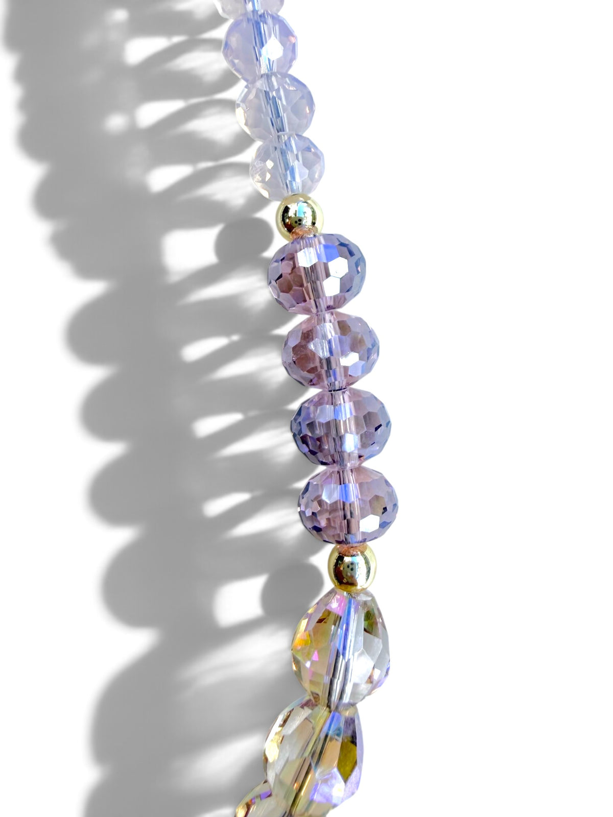 Marina | Lavender | Crystal Beaded Phone Wristlet