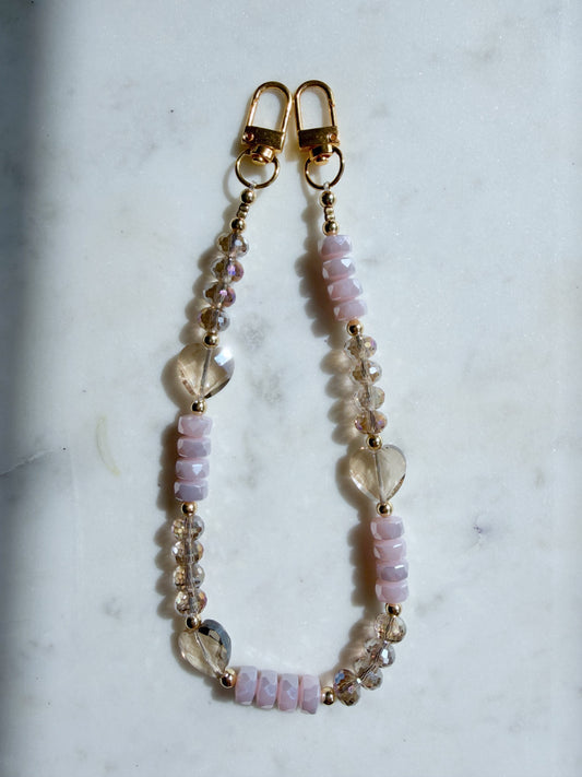 Blush Malia Phone Wristlet – Beaded Wrist Strap | Palmie