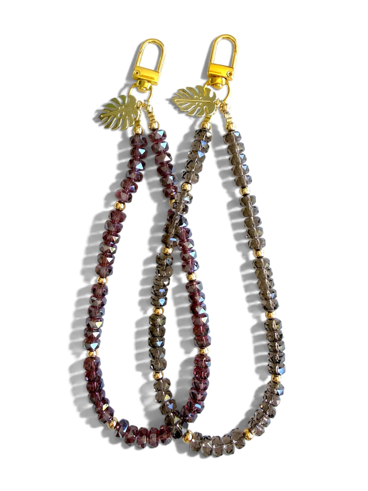 The Montage Merlot | Crystal Beaded Phone Wristlet