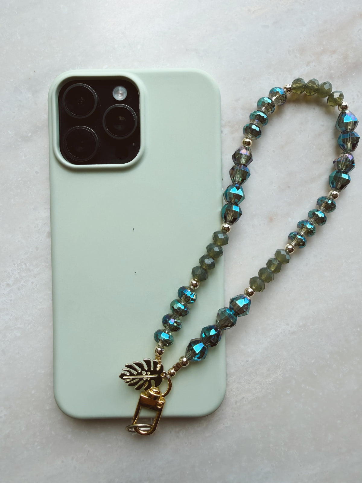 Marina | Crystal Beaded Phone Wristlet