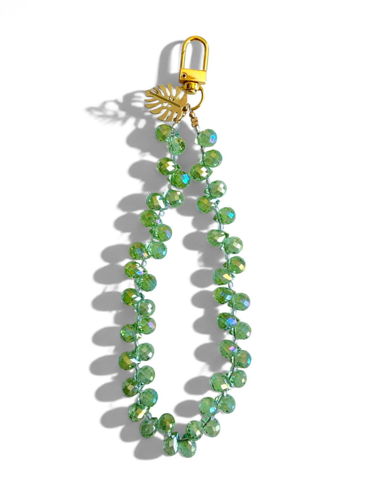 Ritz | Palm | Crystal Beaded Phone Wristlet
