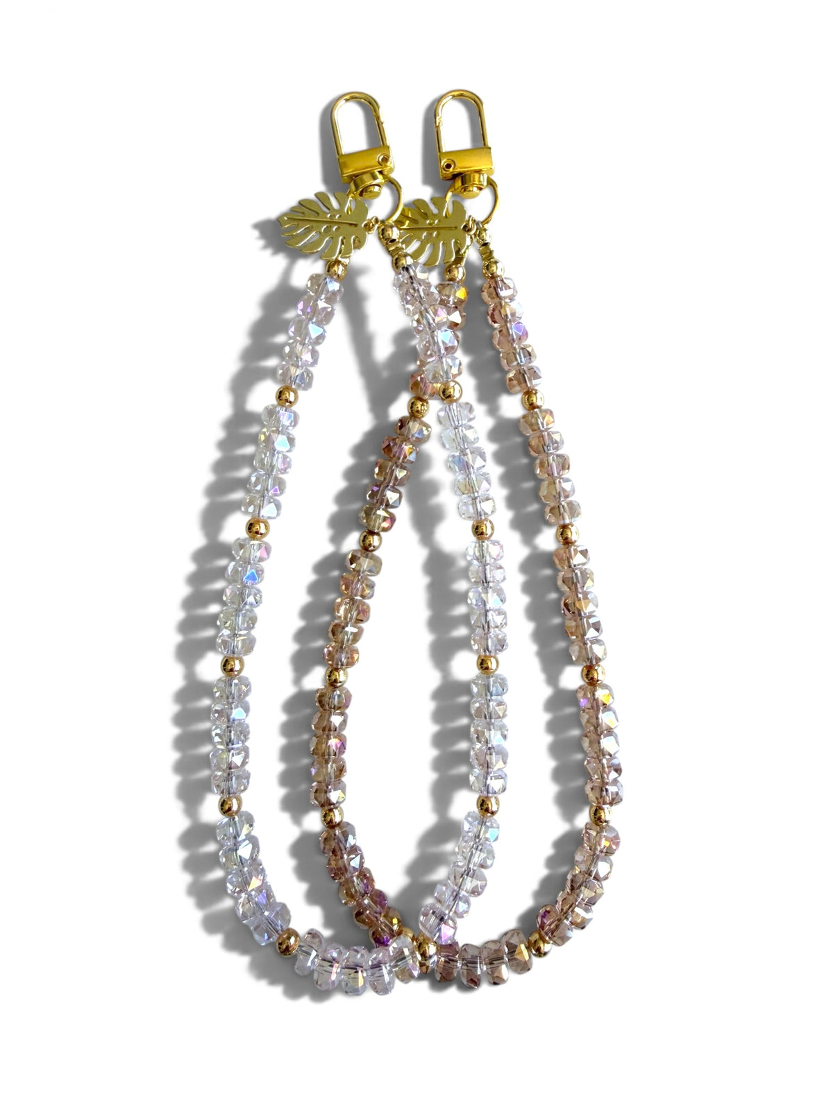 The Montage Champagne | Crystal Beaded Phone Wristlet