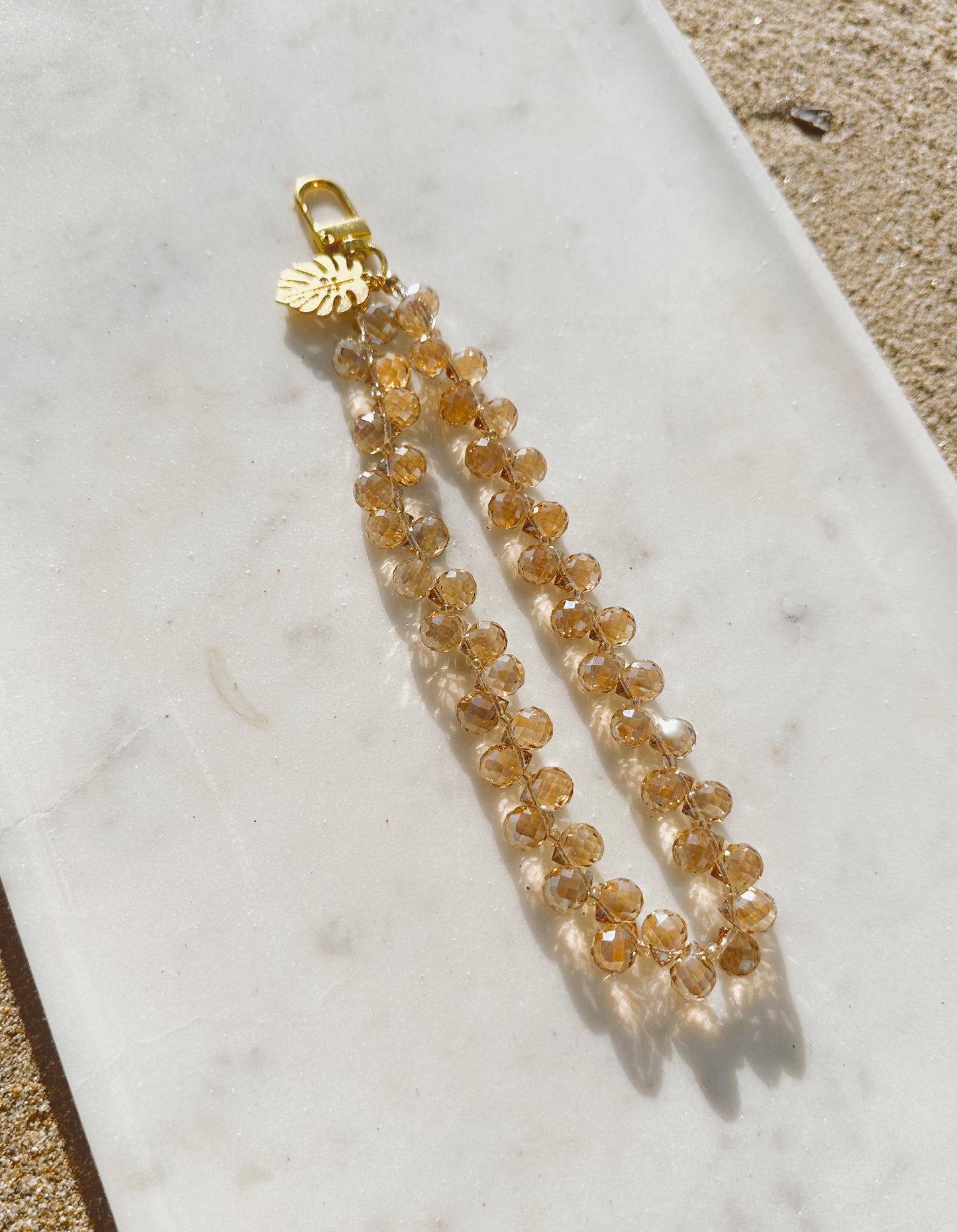 Coffee Lux Phone Wristlet – Beaded Wrist Strap | Palmie