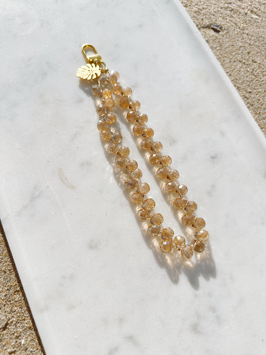 Coffee Lux Phone Wristlet – Beaded Wrist Strap | Palmie