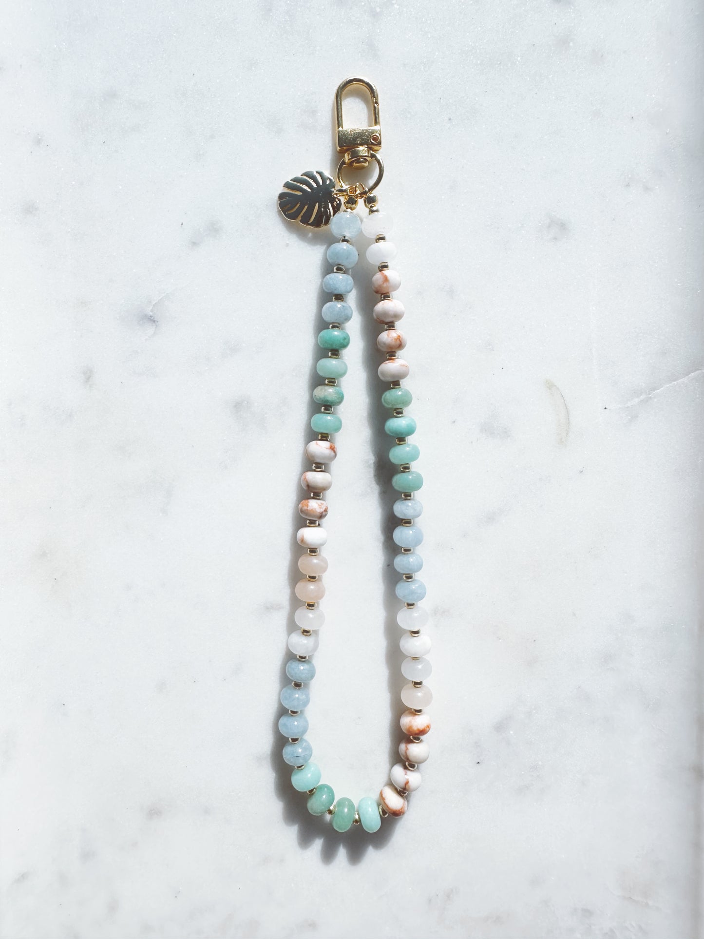 Crystal Cove Phone Wristlet – Coastal Stone Wrist Strap | Palmie